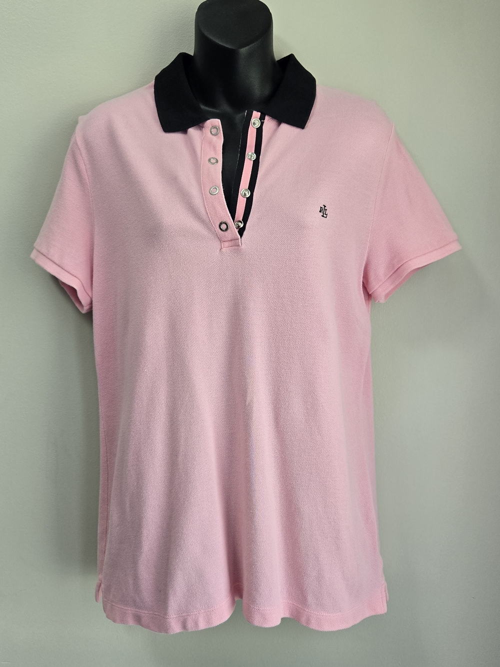 Vintage LAUREN RALPH LAUREN Womens Polo Pink Size PL Golf Preppy Retro Logo Y2K